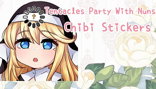 Tentacles Party With Nuns Chibi Stickers