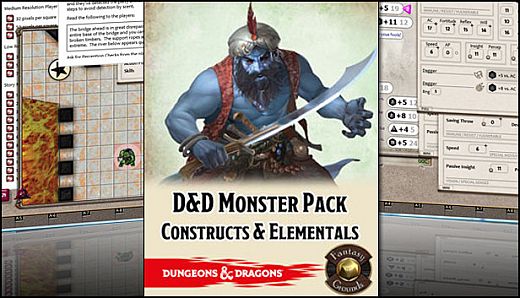 Fantasy Grounds - D&D Monster Pack - Constructs & Elementals
