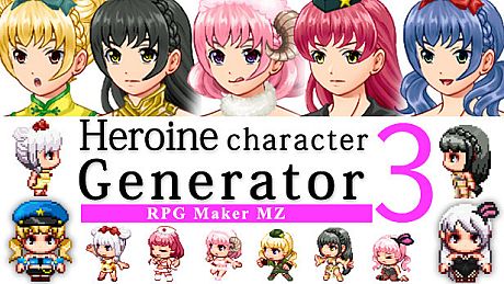 RPG Maker MZ - Heroine Character Generator 3 for MZ DLC