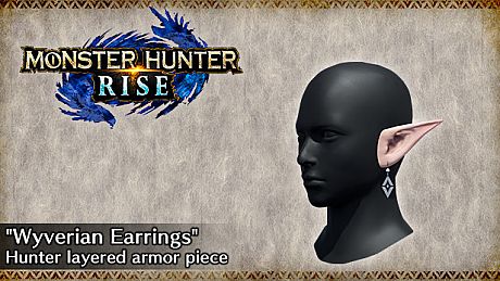MONSTER HUNTER RISE - "Wyverian Earrings" Hunter layered armor piece DLC