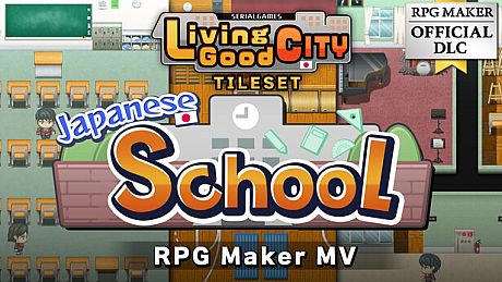 RPG Maker MV - SERIALGAMES LivingGoodCity TILESET Japanese School DLC