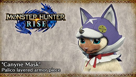 MONSTER HUNTER RISE - "Canyne Mask" Palico layered armor piece