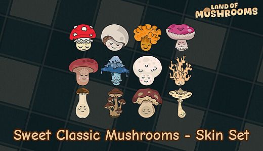 Sweet Classic Mushrooms - Skin Set - Land of Mushrooms