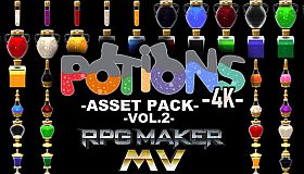 RPG Maker MV - Potions Asset Pack 4K Vol 2