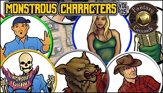 Fantasy Grounds - Monstrous Characters, Volume 5 (Token Pack)