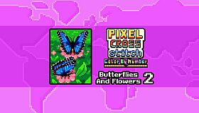 Pixel Cross Stitch - Flowers and Butterflies Pack 2