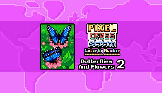 Pixel Cross Stitch - Flowers and Butterflies Pack 2