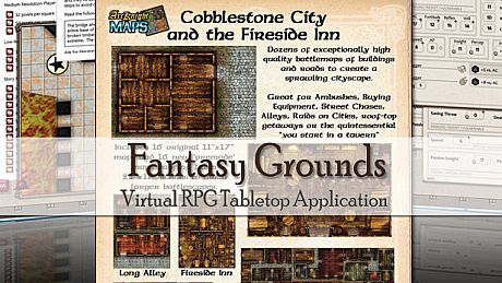 Fantasy Grounds - Maps: Cobblestone City and Inn DLC