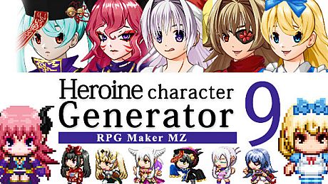 RPG Maker MZ - Heroine Character Generator 9 for MZ DLC
