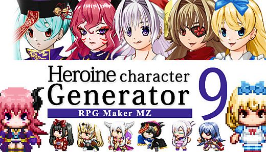RPG Maker MZ - Heroine Character Generator 9 for MZ