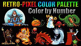 RETRO-PIXEL COLOR PALETTE: Color by Number