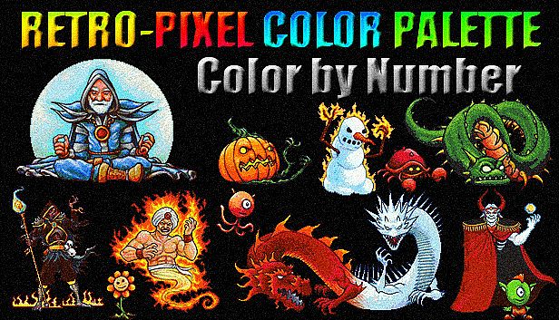 Buy RETRO-PIXEL COLOR PALETTE: Color by Number