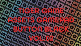 TIGER GAME ASSETS GAMEPAD BUTTON BLACK VOL.02
