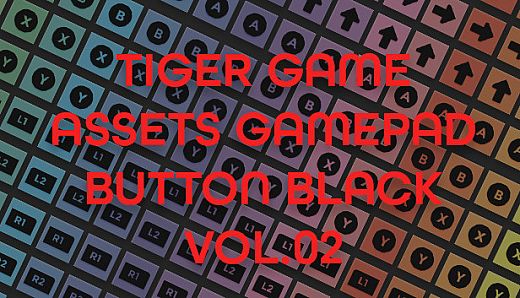TIGER GAME ASSETS GAMEPAD BUTTON BLACK VOL.02