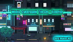 RPG Maker MZ - Winlu Cyberpunk Tileset - Exterior