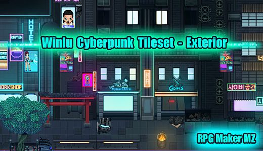 RPG Maker MZ - Winlu Cyberpunk Tileset - Exterior
