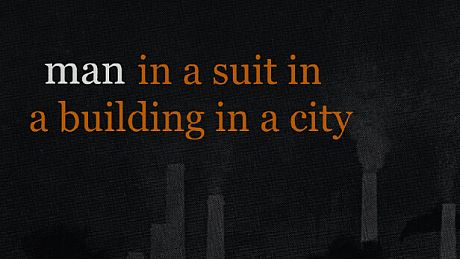 Man in a suit in a building in a city Game