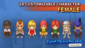 Game Character Hub PE: 2D Customizable Character - Female