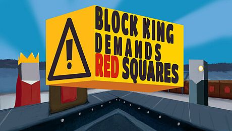 Block King Demands Red Squares Game