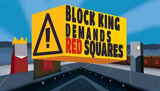 Block King Demands Red Squares