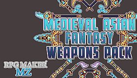 RPG Maker MZ - Medieval Asian Fantasy Weapons Pack