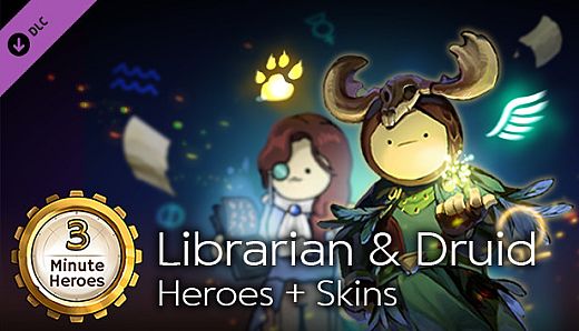 3 Minute Heroes - Librarian & Druid Heroes + Skins