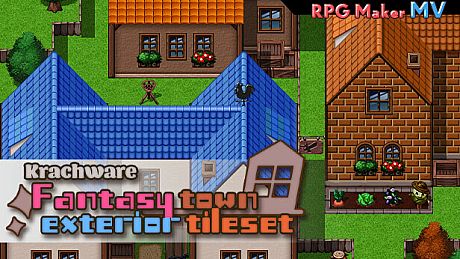 RPG Maker MV - Krachware Fantasy Town Exterior Tileset DLC