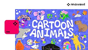 Movavi Video Editor 2025 - Cartoon Animals Pack