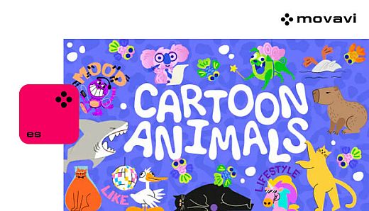 Movavi Video Editor 2025 - Cartoon Animals Pack