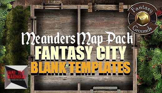 Fantasy Grounds - Meander Map Pack Fantasy City Blank Templates (Map Pack)