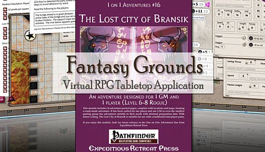 Fantasy Grounds - PFRPG Compatible Adventure: The Lost City of Bransik - One on One Adventure #16