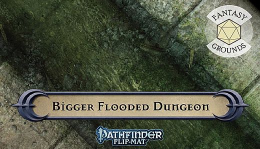 Fantasy Grounds - Pathfinder RPG - Pathfinder Flip-Mat: Bigger Flooded Dungeon