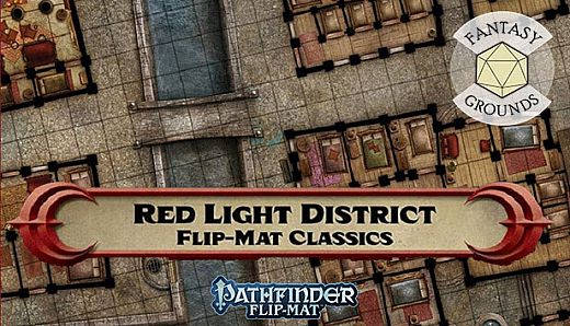 Fantasy Grounds - Pathfinder RPG - Pathfinder Flip-Mat - Classic Red Light District
