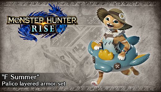 Monster Hunter Rise - "F Summer" Palico layered armor set