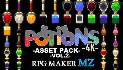 RPG Maker MZ - Potions Asset Pack 4K Vol 2