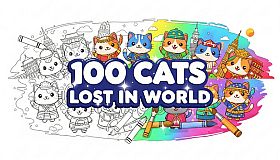 100 Cats Lost In World Find & Color