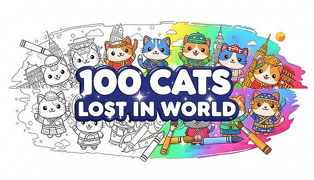 Buy 100 Cats Lost In World Find & Color