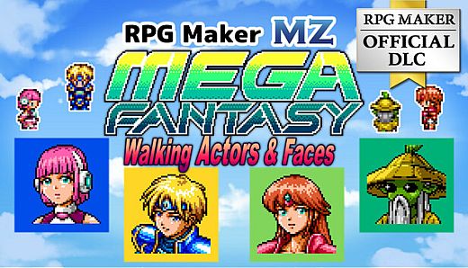 RPG Maker MZ - MEGA FANTASY Walking Actors and Faces