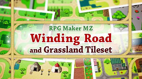 RPG Maker MZ - Winding Road and Grassland Tileset DLC