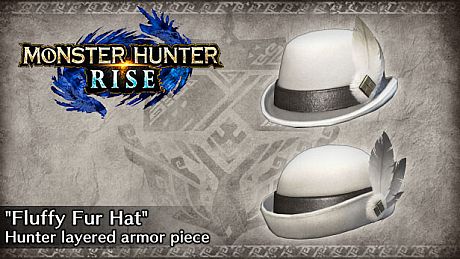 Monster Hunter Rise - "Fluffy Fur Hat" Hunter layered armor piece DLC