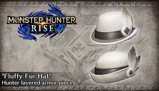 Monster Hunter Rise - "Fluffy Fur Hat" Hunter layered armor piece