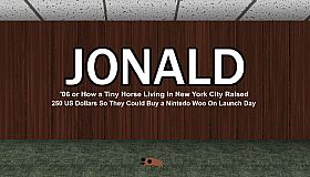 Jonald '06 or How a Tiny Horse Living in New York City Raised 250 US Dollars So They Could Buy a Nintedo Woo On Launch Day