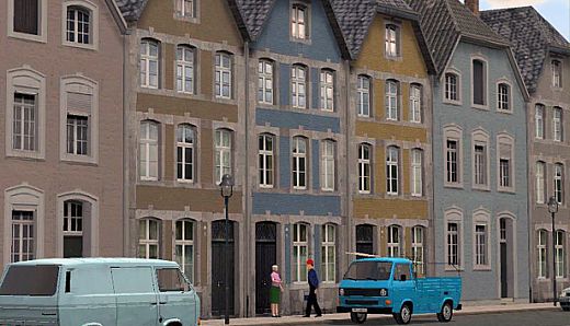 Modellset 1 - Bahnhof, Häuser, Scheunen