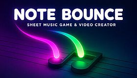Note Bounce – Sheet Music Game & Video Creator