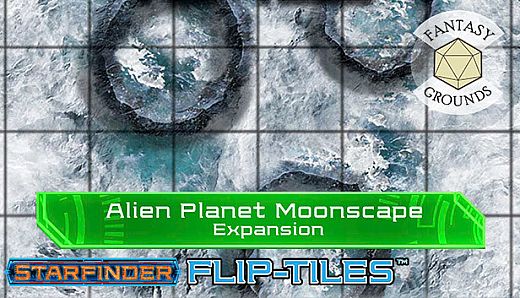 Fantasy Grounds - Starfinder Flip-Tiles - Alien Planet Moonscape Expansion