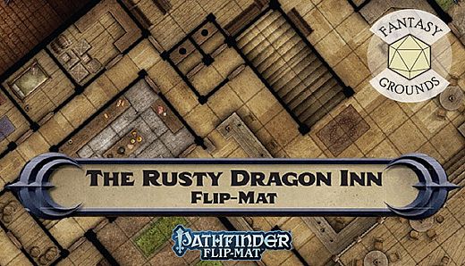 Fantasy Grounds - Pathfinder RPG - Pathfinder Flip-Mat: The Rusty Dragon Inn
