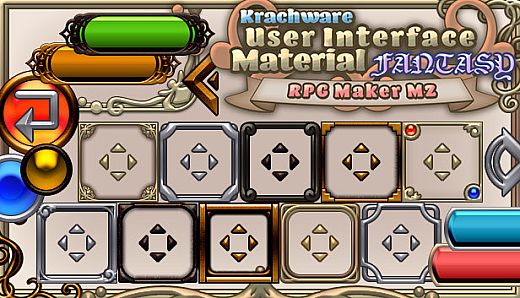 RPG Maker MZ - Krachware User Interface Material FANTASY
