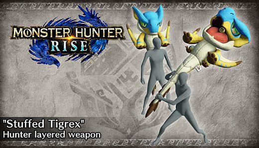 Monster Hunter Rise - "Stuffed Tigrex" Hunter layered weapon (Hunting Horn)