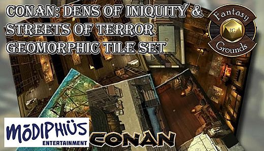 Fantasy Grounds - Conan: Dens of Iniquity & Streets of Terror Geomorphic Tile Set