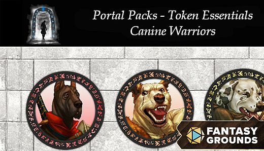 Fantasy Grounds - Portal Packs - Token Essentials: Canine Warriors